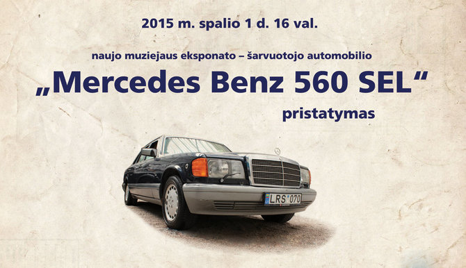 Energetikos ir technikos muziejaus nuotr./V.Landsbergį vežiojęs šarvuotas „Mercedes“
