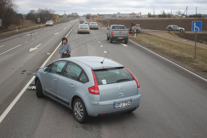 Tomo Markelevičiaus nuotr./Avarija prie Panevėžio