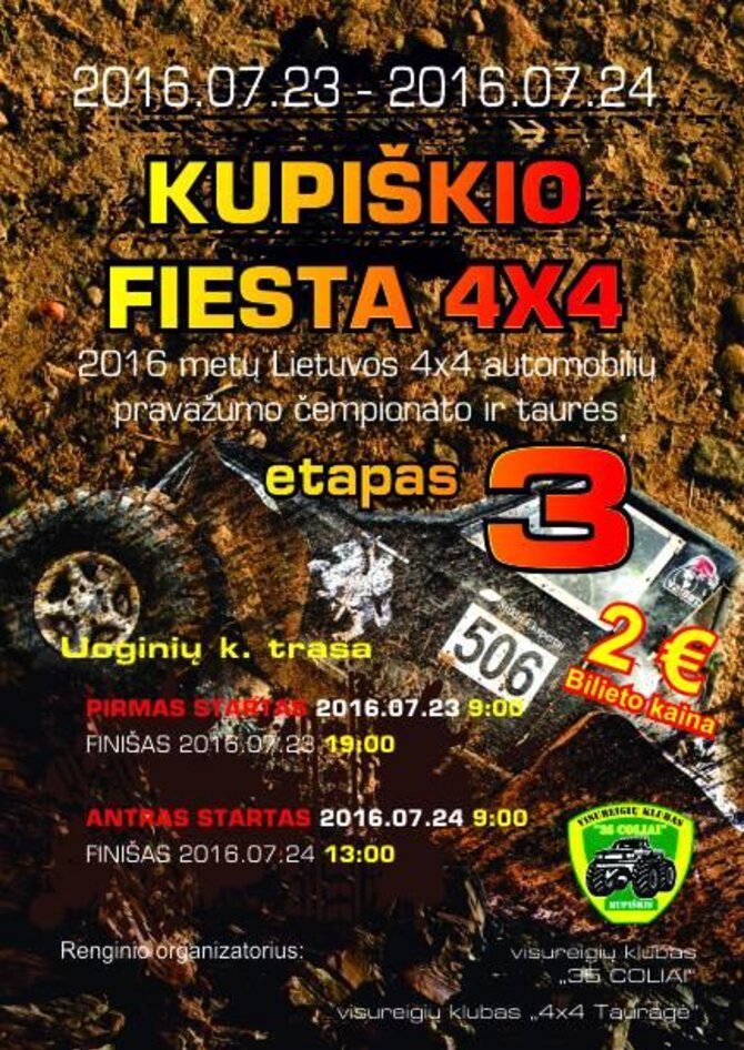 Organizatorių nuotr./Varžybų plakatas