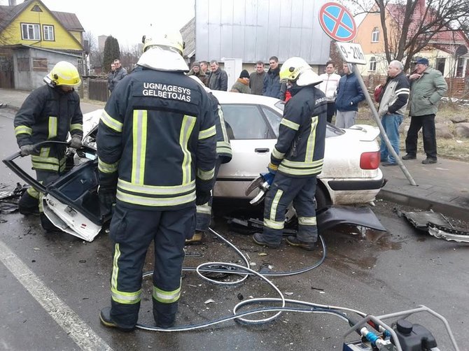 15min skaitytojo Raimondo nuotr./Avarija Panevėžyje