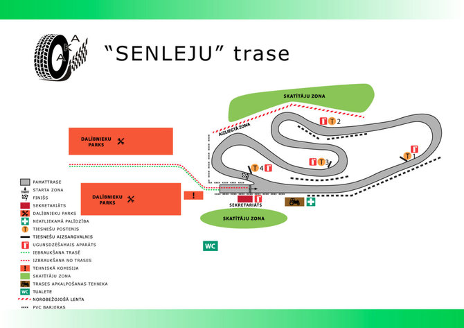 Organizatorių nuotr./„Senleju“ trasos schema