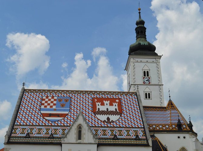 Justinos Kleivaitės nuotr./Zagrebas. Švento Marko bažnyčia