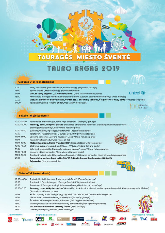 Tauragės dienos 2019 programa