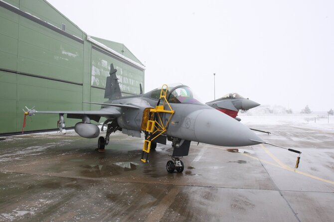 Alvydo Januševičiaus nuotr./Vengrijos naikintuvas JAS39 Gripen