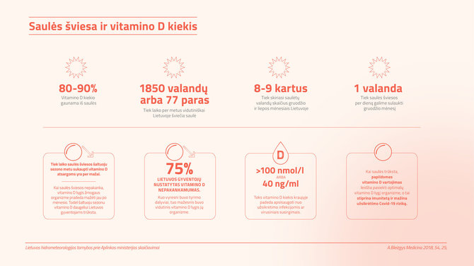 Pranešimo autorių iliustr./Saulės šviesa ir vitaminas D