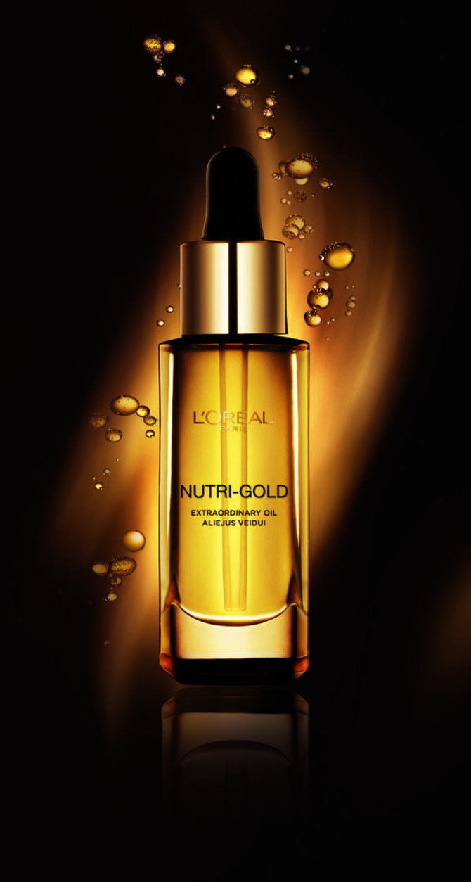 „L'Oreal Paris Nutri-Gold Extraordinary Oil“ aliejus veidui.