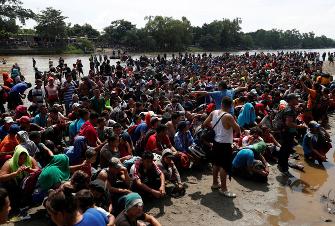 „Reuters“/„Scanpix“ nuotr./Migrantų karavanas Meksikoje
