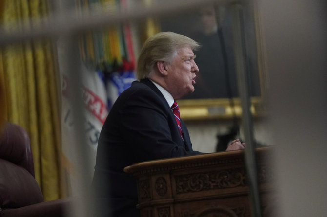 „Reuters“/„Scanpix“ nuotr./Donaldo Trumpo kalba
