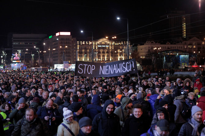 „Reuters“/„Scanpix“ nuotr./Minios Lenkijoje gedi nužudyto Gdansko mero