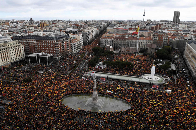 AFP/„Scanpix“ nuotr./Demonstracija Madride