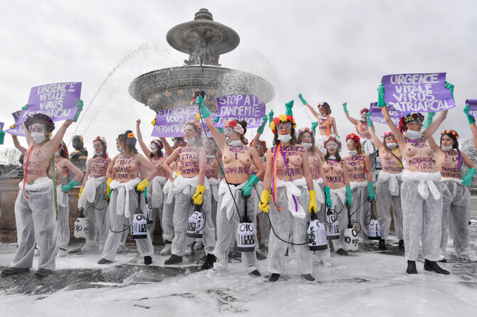 „Scanpix“ nuotr./„Femen“ protestas Prancūzijoje