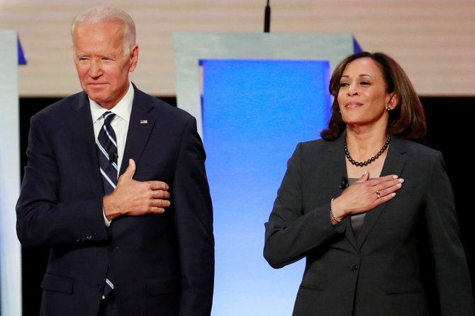 „Reuters“/„Scanpix“ nuotr./Joe Bidenas ir Kamala Harris