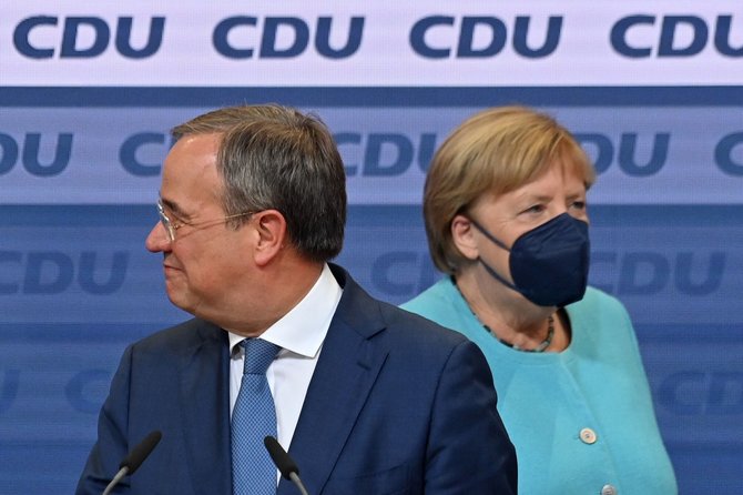 AFP/„Scanpix“ nuotr./Arminas Laschetas ir Angela Merkel
