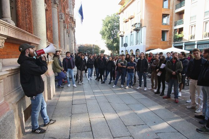 ZUMAPRESS / Scanpix nuotr./Protestai prieš naujus COVID-19 reikalavimus Italijoje