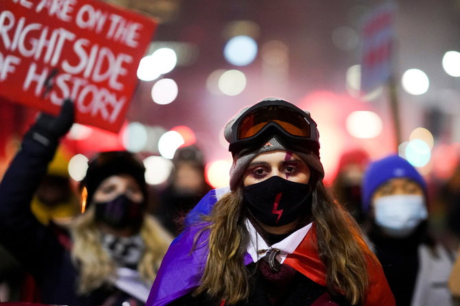 Reuters / Fot. Scanpix / Protest przeciwko zakazowi aborcji w Polsce
