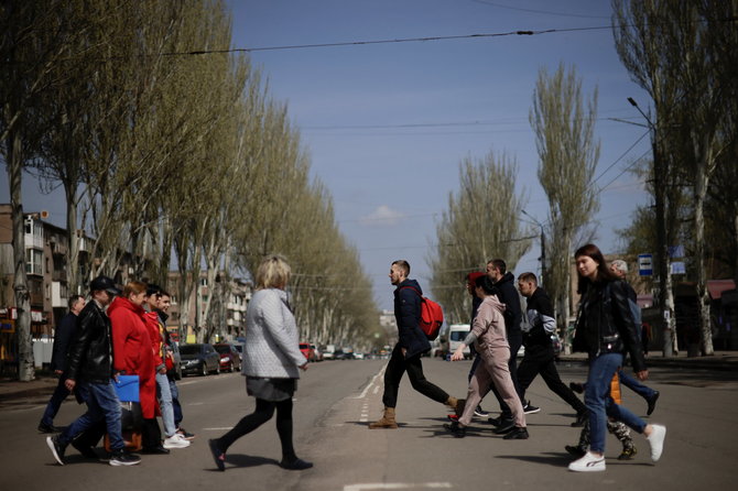 „Reuters“/„Scanpix“ nuotr./Žmonės Krivoj Roge