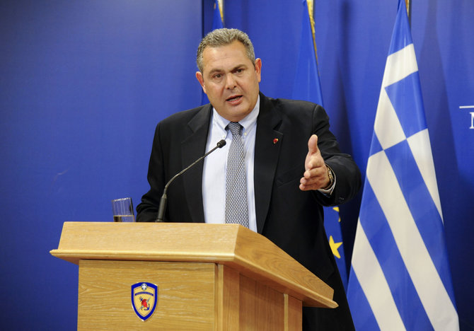 „Reuters“/„Scanpix“ nuotr./Graikijos gynybos ministras Panos Kammenos