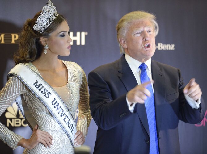 „Scanpix“ nuotr./Gabriela Isler ir Donaldas Trumpas