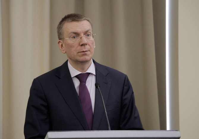 „Scanpix“/„Xinhua“/„Sipa USA“ nuotr./Latvijos užsienio reikalų ministras Edgaras Rinkevičius