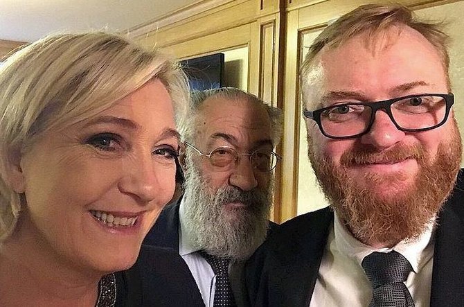 „Twitter“ nuotr./M.Le Pen asmenukė su V.Milonovu