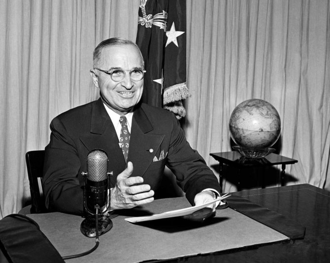 „Scanpix“/AP nuotr./JAV prezidentas Harry Trumanas