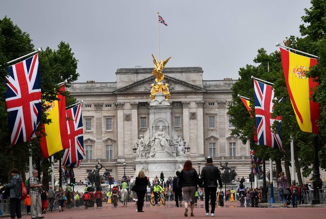 AFP/„Scanpix“ nuotr./Londonas pasiruošė Ispanijos karaliaus ir karalienės vizitui