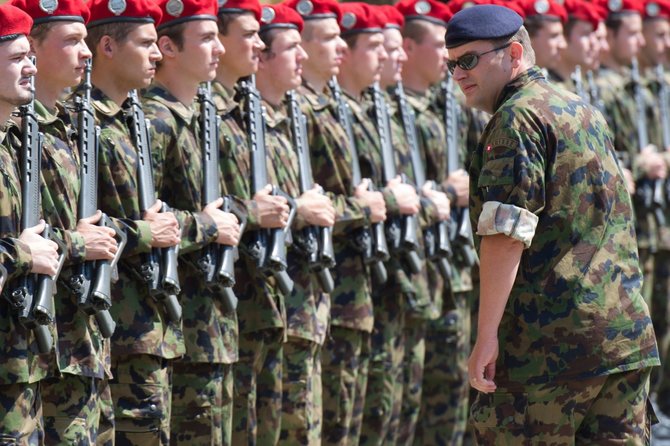 AFP/„Scanpix“ nuotr./Šveicarijos kariai