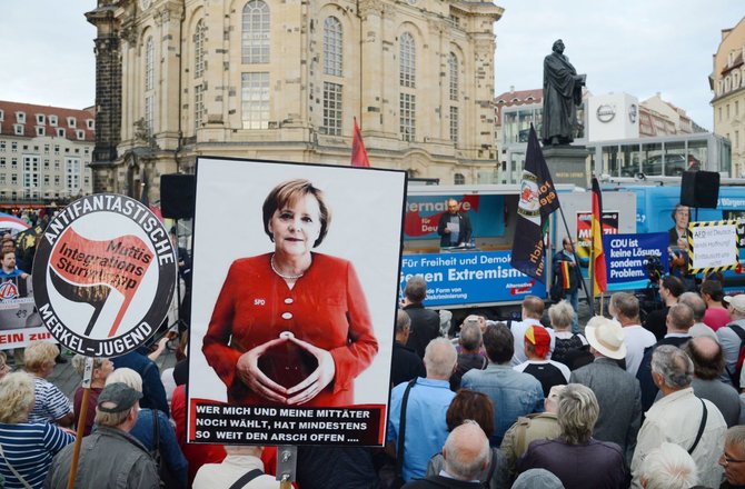 „Scanpix“ nuotr./Judėjimo „Pegida“ demonstracija Dresdene