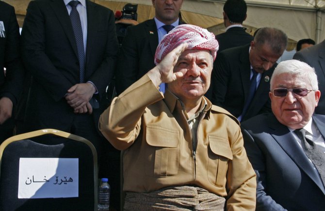 AFP/„Scanpix“ nuotr./Irako kurdų lyderis Masoudas Barzani