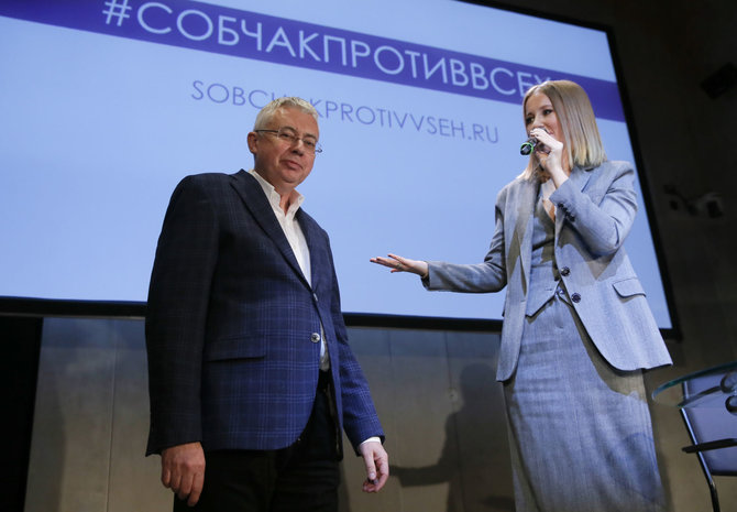 „Reuters“/„Scanpix“ nuotr./Igoris Malašenka ir Ksenija Sobčiak