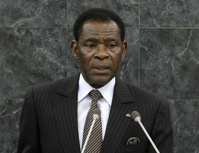 „Scanpix“/AP nuotr./Pusiaujo Gvinėjos prezidentas Teodoro Obiangas Nguema Mbasogo