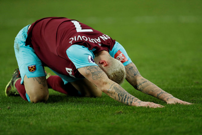 „Reuters“/„Scanpix“ nuotr./Nusivylęs „West Ham United“ puolėjas Marko Arnautovičius