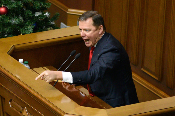 „Scanpix“ nuotr./Radikalų partijos lyderis Olehas Liaško