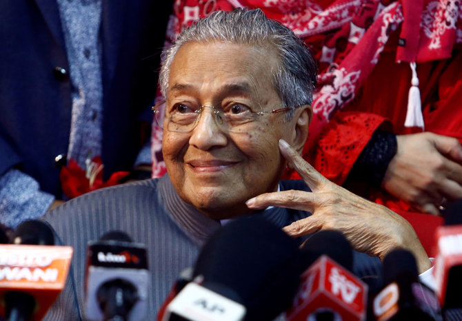 „Reuters“/„Scanpix“ nuotr./Buvęs Malaizijos premjeras Mahathiras Mohamadas