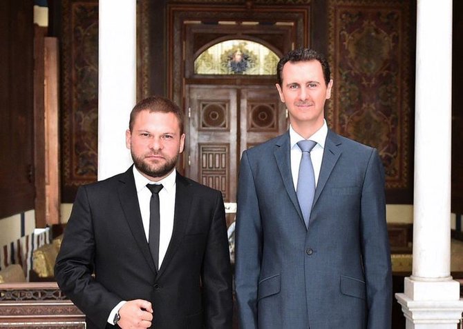 „Facebook“ nuotr./Jevgenijus Podubnas ir Basharas al Assadas