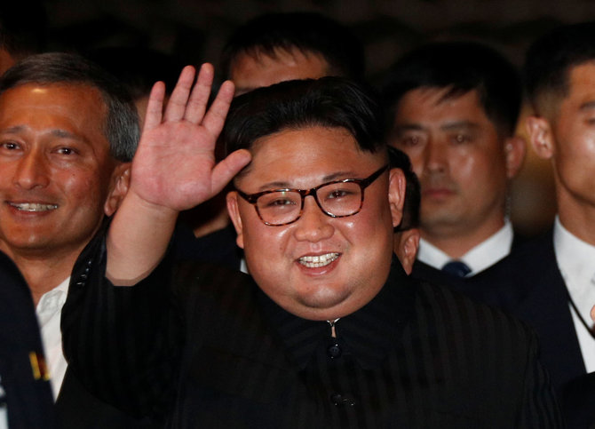 „Reuters“/„Scanpix“ nuotr./Kim Jong Unas Singapūre