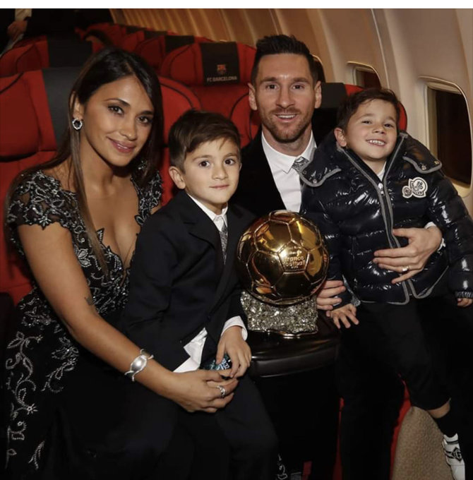Instragram nuotr. /Lionelis Messi lėktuve