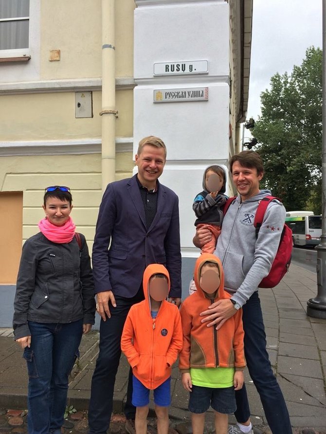 Julijos Bašinovos šeima su Vilniaus meru Remigijumi Šimašiumi