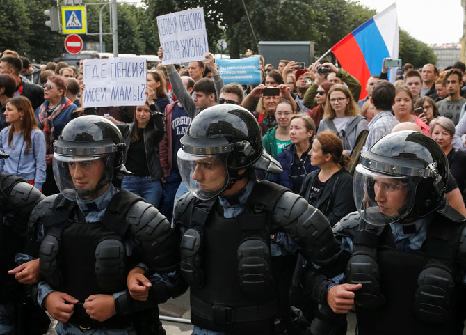 „Reuters“/„Scanpix“ nuotr./Protestai Rusijoje