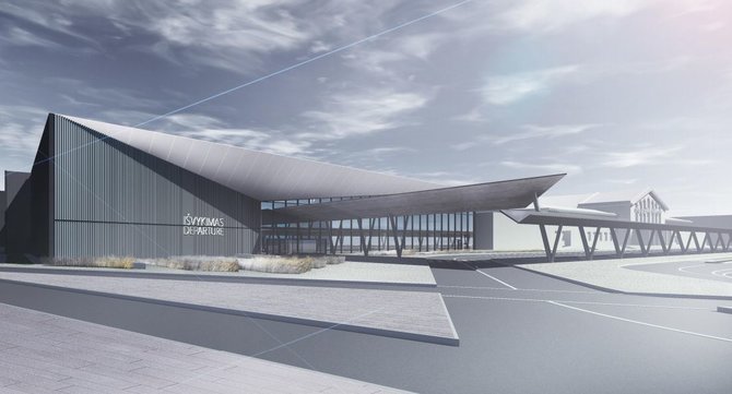 „Vilniaus architektūros studijos“ vizualizacijos /Vilniaus oro uosto keleivinių terminalų rekonstrukcija 