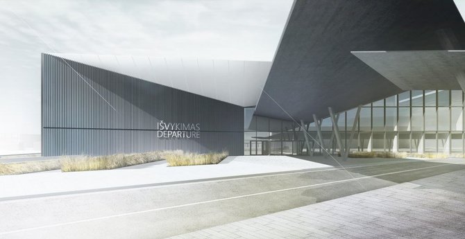 „Vilniaus architektūros studijos“ vizualizacijos /Vilniaus oro uosto keleivinių terminalų rekonstrukcija 