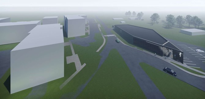 „Cloud architektai“/„Eriadas“ Lazdynėliuose planuoja statyti prekybos pastatą