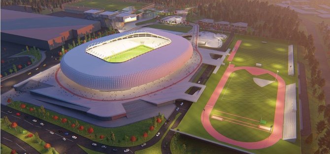 „Vilniaus nacionalinis stadionas“ vizualizacija/Pristatytas Vilniaus nacionalinio stadiono projektas