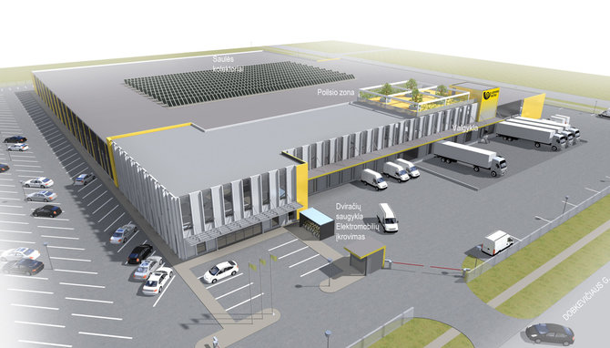 Bendrovės vizualizacija/2021 m. pradžioje prie Vilniaus oro uosto pradės veikti naujas Lietuvos pašto logistikos centras