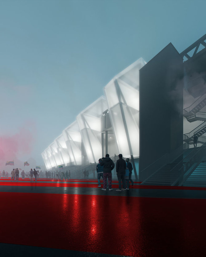 „Cloud architektai“/Atnaujintos Nacionalinio stadiono vizualizacijos