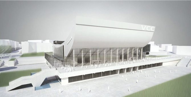Sigito Kuncevičiaus projektavimo firma/Rekonstruotų Sporto rūmų vizualizacija 
