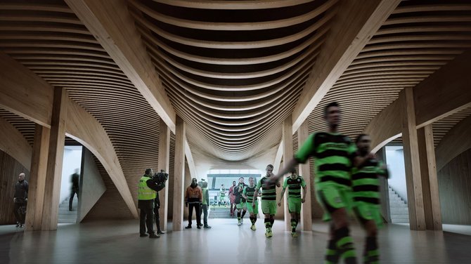 „Zaha Hadid Architects“/Komandos „Forest Green Rovers“ futbolo stadionas 