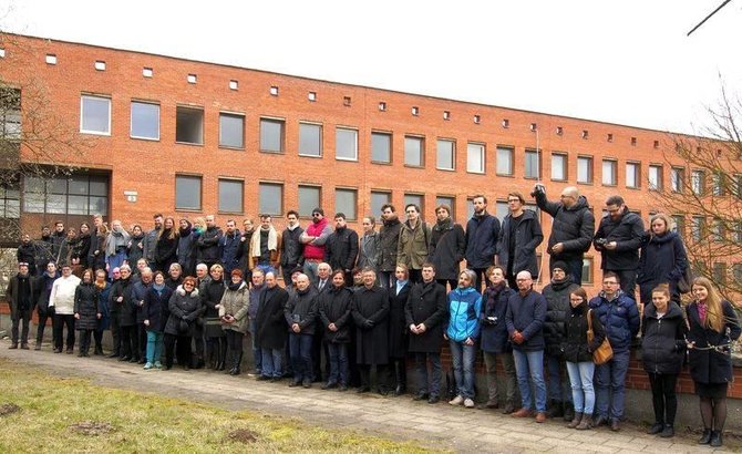 Pilotas.lt nuotr./Architektų protestas prie buvusio Kelių policijos pastato 