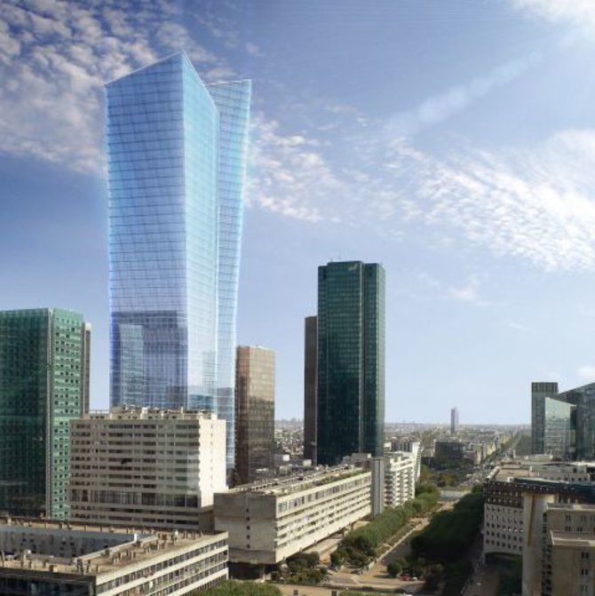 „Defacto“ vizualizacija /Paryžiuje planuojama statyti septynis dangoraižius 