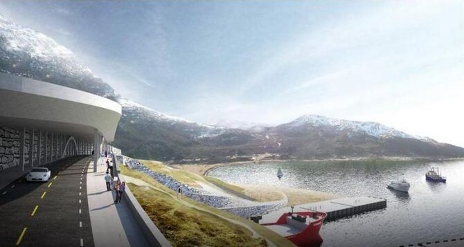 „Snohetta“/Tunelis laivams Norvegijoje